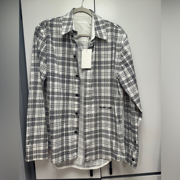 NWT Hemlut Lang logo plaid button-down size small - Picture 1 of 4